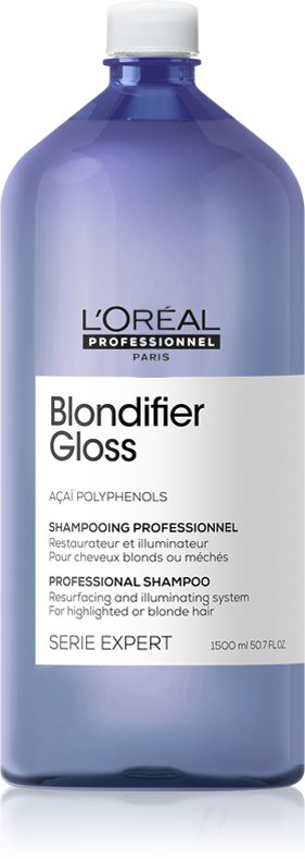 L’Oréal Professionnel Serie Expert Blondifier sampon regenerativ si de infrumusetare pentru păr în nuanțe reci de blond, decolorat sau șuvițat 1500 ml