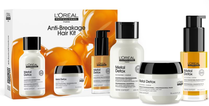 L’Oréal Professionnel Serie Expert Metal Detox set cadou pentru par vopsit si deteriorat