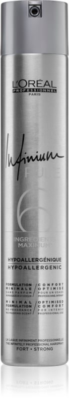 L’Oréal Professionnel Infinium Pure Spray de păr hipoalergenic fixare puternică fără parfum 300 ml