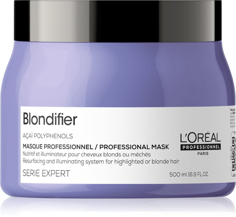 L’Oréal Professionnel Serie Expert Blondifier Mască regeneratoare și pentru reînnoire pentru parul blond cu suvite 500 ml