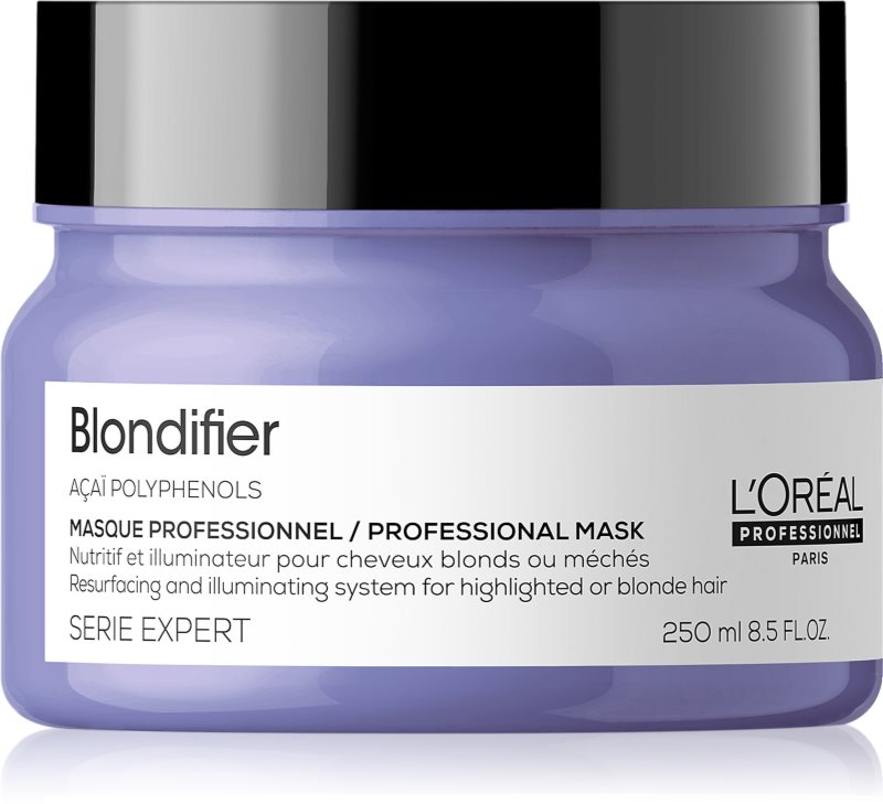 L’Oréal Professionnel Serie Expert Blondifier Mască regeneratoare și pentru reînnoire pentru parul blond cu suvite