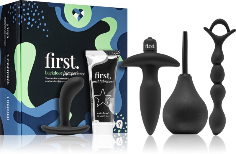 LoveBoxxx First Backdoor (S)Experience Starter set de jucării sexuale Black