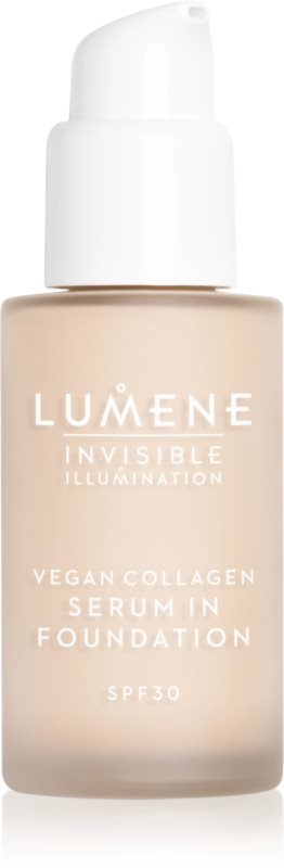 Lumene Invisible Illumination Vegan Collagen Serum in Foundation make-up cu textura usoara cu efect de nutritiv