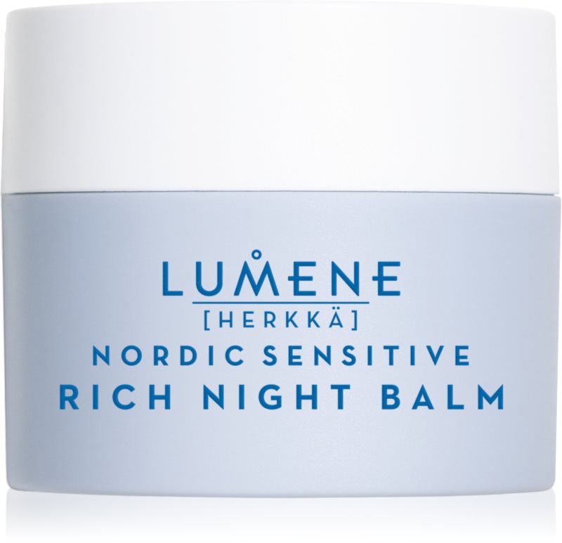 Lumene Nordic Sensitive [HERKKÄ] Rich Night Balm balsam de noapte cu efect calmant pentru piele sensibilă 50 ml