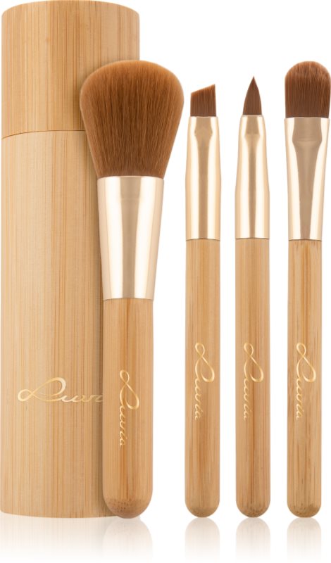 Luvia Cosmetics Bamboo Travel set perii machiaj calatorii