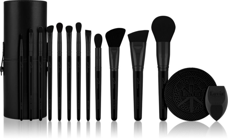 Luvia Cosmetics Prime Vegan Pro Black Edition set perii machiaj 12 buc