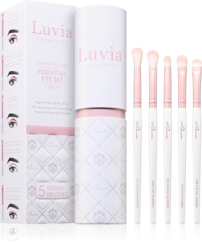 Luvia Cosmetics Prime Vegan Candy set de pensule pentru machiajul ochilor