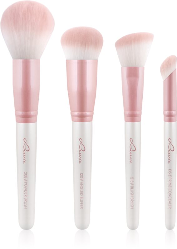 Luvia Cosmetics Flawless Face Set set de pensule cu husă Candy