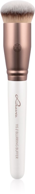 Luvia Cosmetics Prime Vegan Blurring Buffer perie pentru pudra sau machiaj 115 (Pearl White / Metallic Coffee Brown) 1 buc