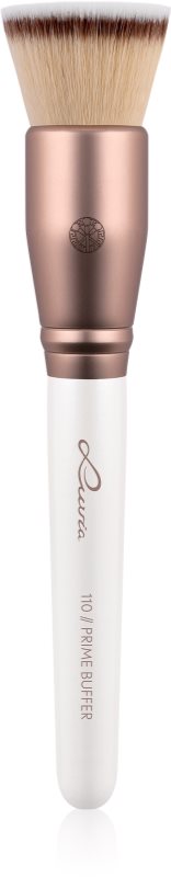 Luvia Cosmetics Prime Vegan Prime Buffer perie conica pentru make-up Pearl White / Metallic Coffee Brown 1 buc