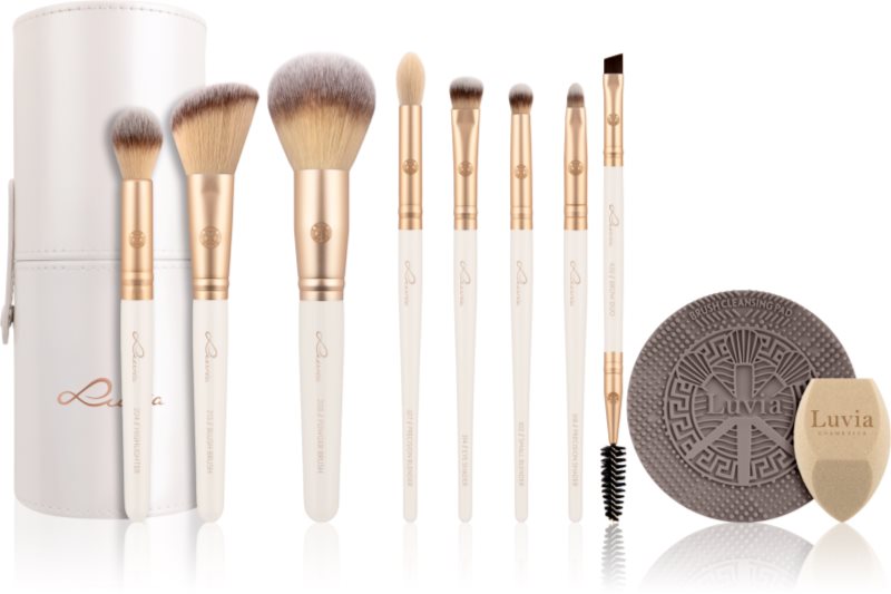 Luvia Cosmetics Prime Vegan set de pensule cu husă Sparkling Wine 10 buc
