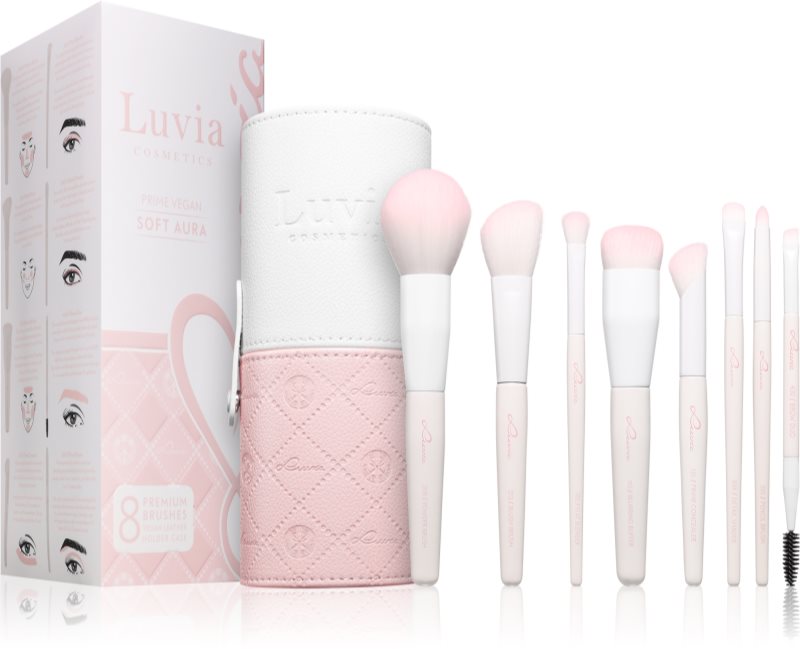 Luvia Cosmetics Soft Aura set de pensule cu husă