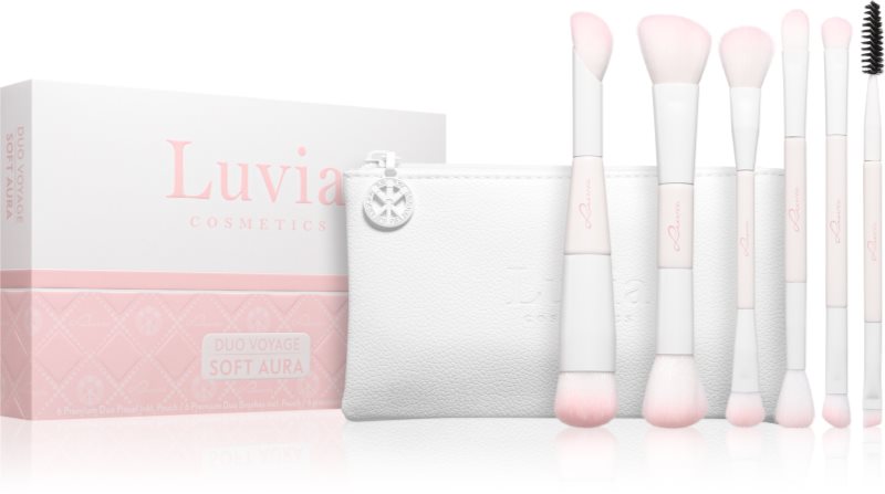 Luvia Cosmetics Duo Voyage set de călătorie cu pensule Soft Aura