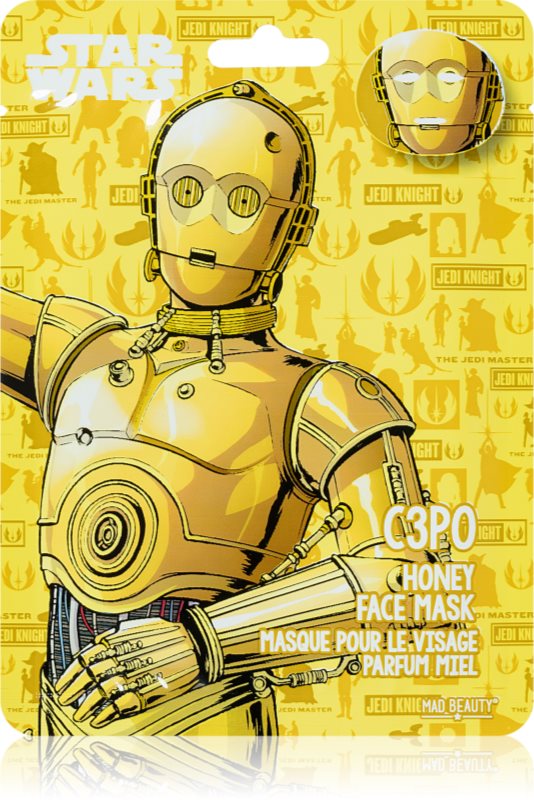 Mad Beauty Star Wars C3PO mască textilă hidratantă cu miere 25 ml