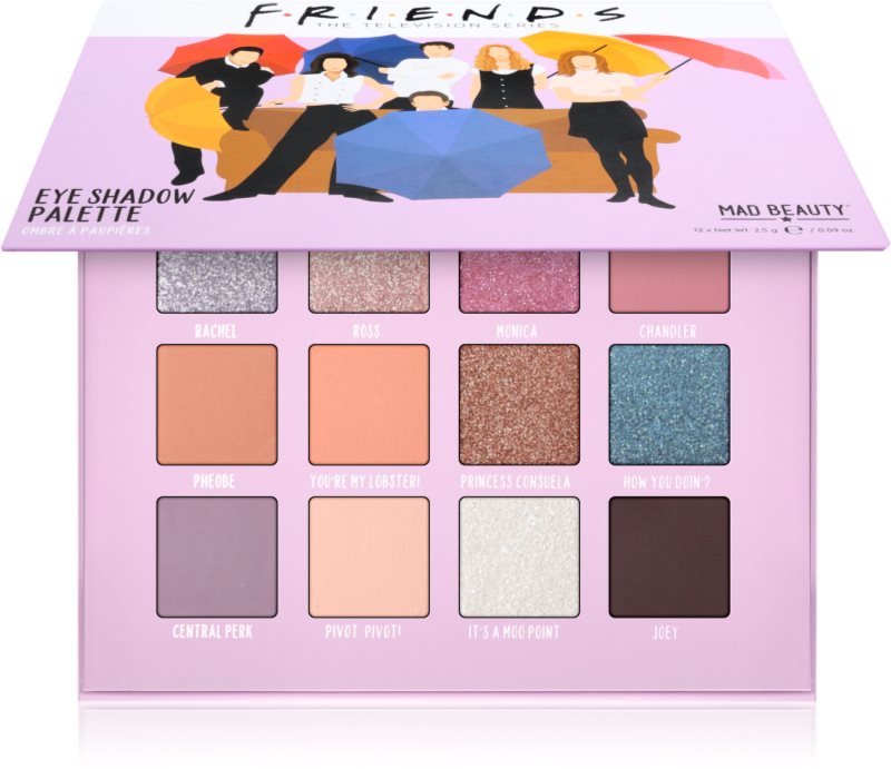 Mad Beauty Friends paletă cu farduri de ochi 12x2.5 g