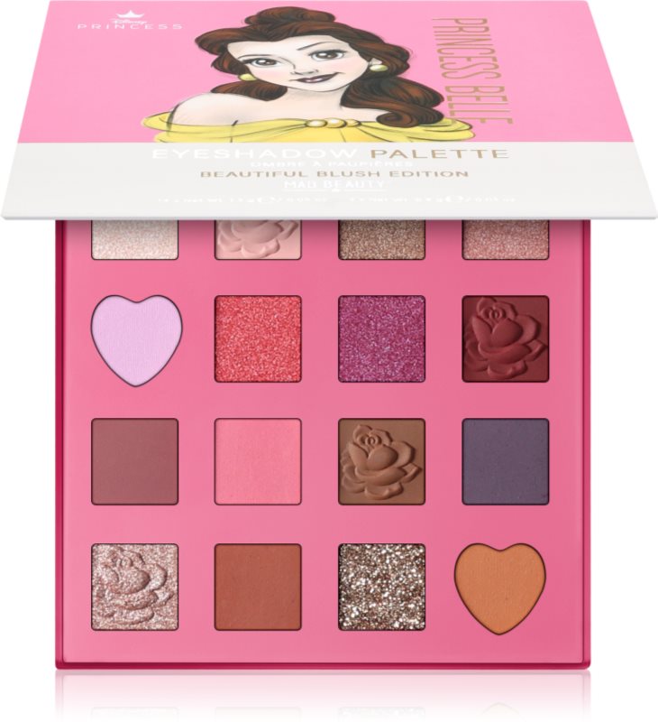 Mad Beauty Disney Princess Belle paletă cu farduri de ochi 14x1.3 g
