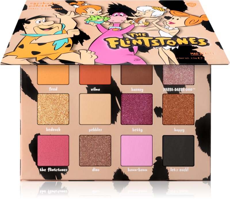 Mad Beauty The Flinstones paletă cu farduri de ochi 12x2.5 g