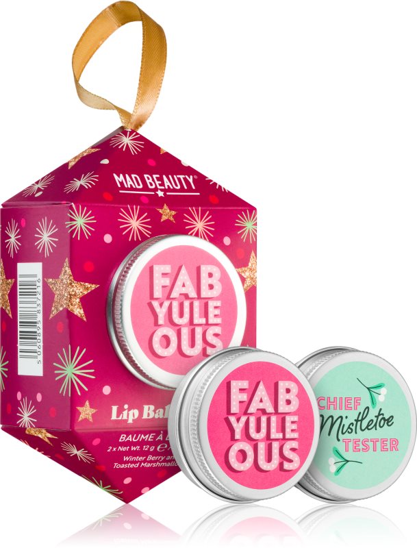Mad Beauty FabYuleOus balsam de buze nutritiv duo 2x12 g