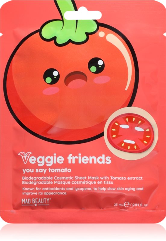 Mad Beauty Veggie Friends Tomato masca pentru celule cu efect antioxidant 25 ml