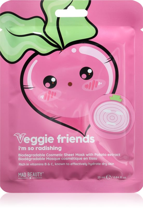 Mad Beauty Veggie Friends Radish masca pentru celule cu efect de hidratare 25 ml