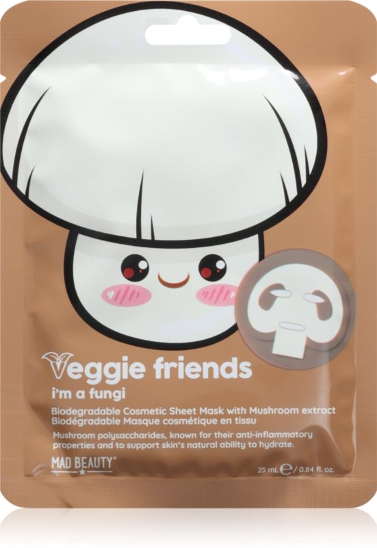 Mad Beauty Veggie Friends Mushroom masca pentru celule cu efect calmant 25 ml
