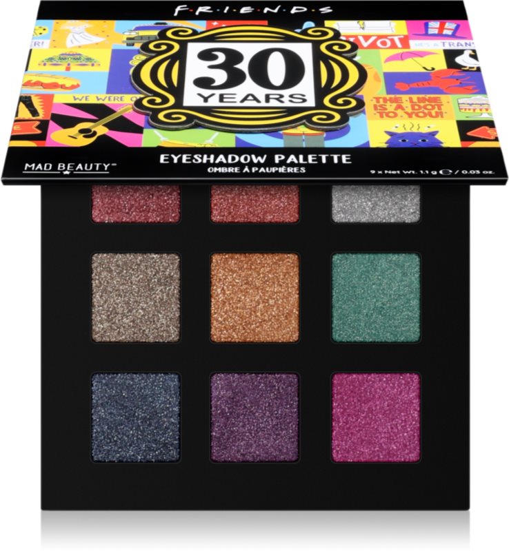 Mad Beauty Friends 30 Years paletă cu farduri de ochi 9x1.1 g