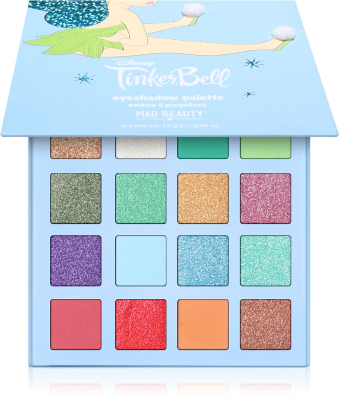 Mad Beauty Tinker Bell paletă cu farduri de ochi 16x1.5 g