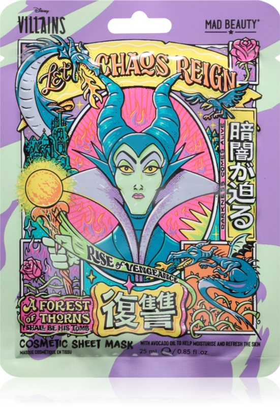 Mad Beauty Disney Villains Maleficent masca de celule cu efect hidrantant si hranitor 25 ml