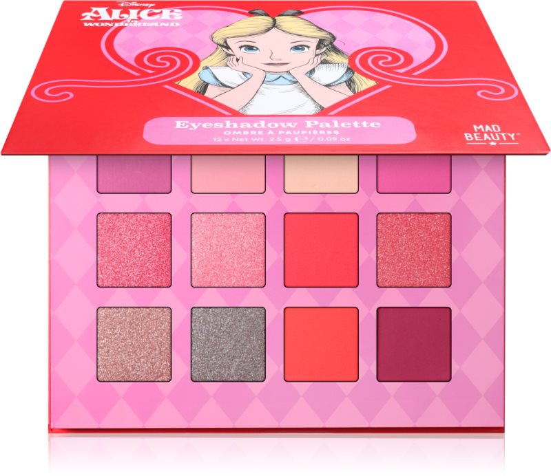 Mad Beauty Alice in Wonderland paletă cu farduri de ochi 12x2.5 g