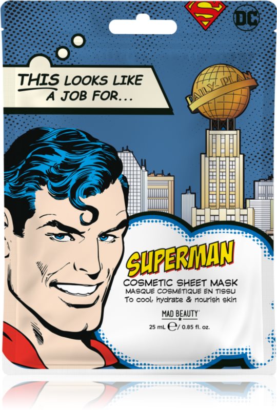 Mad Beauty DC Superman masca pentru celule cu acid hialuronic 25 ml