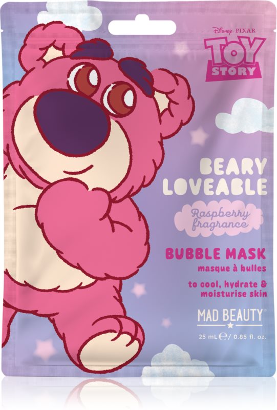 Mad Beauty Toy Story masca-spuma pentru fata cu efect racoritor parfum Raspberry 25 ml