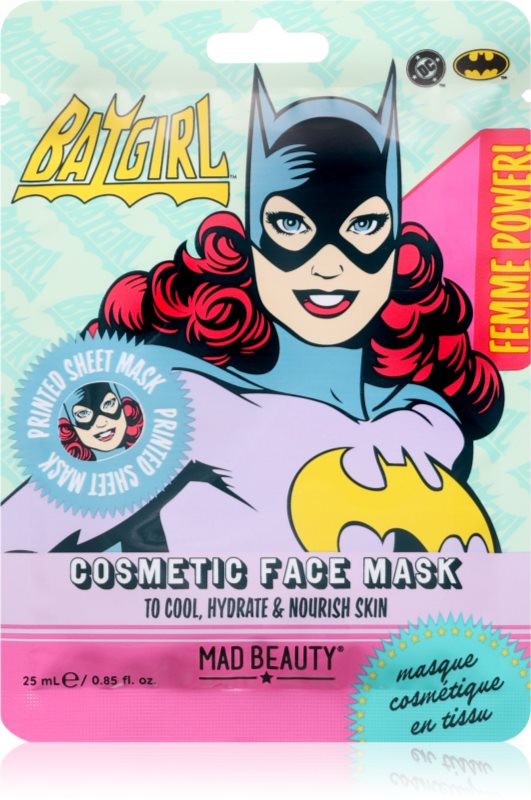 Mad Beauty DC Femme Power Batgirl mască textilă hidratantă 25 ml