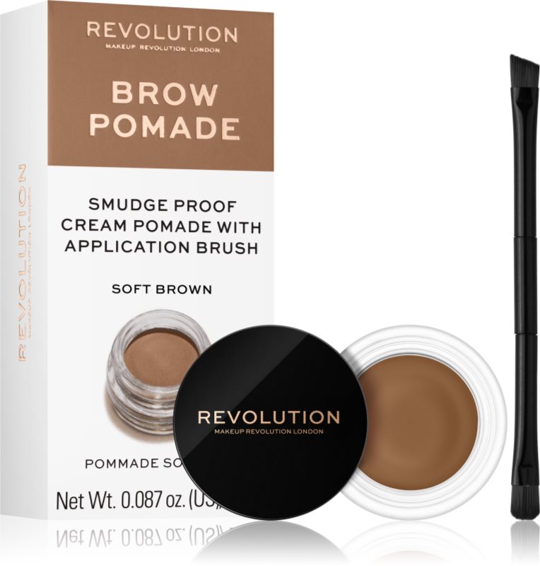 Revolution Brow Pomade pomadă pentru sprâncene culoare Soft Brown 2.5 g