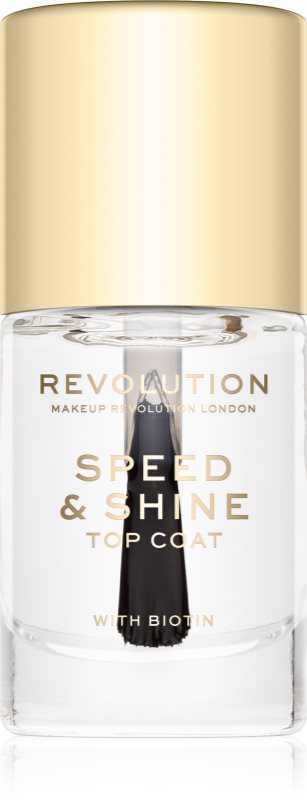 Revolution Speed & Shine lac de unghii cu uscare rapida translucid 10 ml
