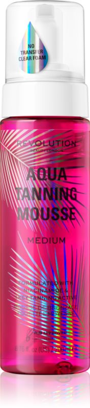 Revolution Beauty Tanning Aqua Mousse spuma autobronzanta culoare Medium 200 ml