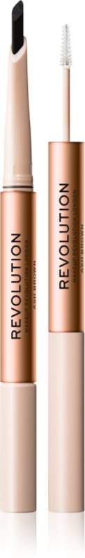 Revolution Fluffy Brow Filter Duo creion dermatograf cu două capete pentru sprâncene pentru fixare și formă