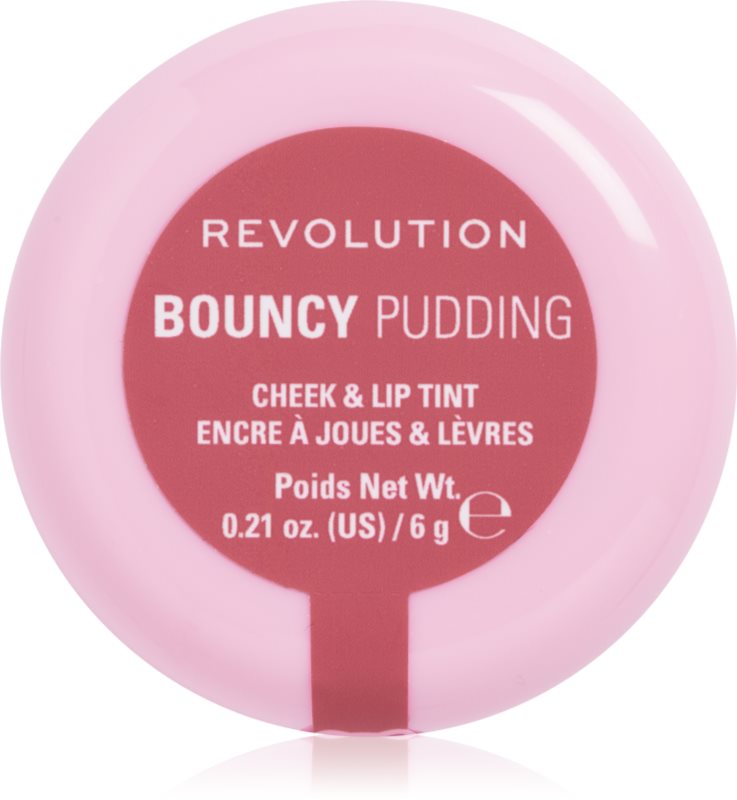 Revolution Bouncy Pudding Lip & Cheek fard multifuncțional, pentru buze și obraz