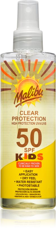 Malibu Clear Protection spray protector SPF 50 pentru copii 250 ml
