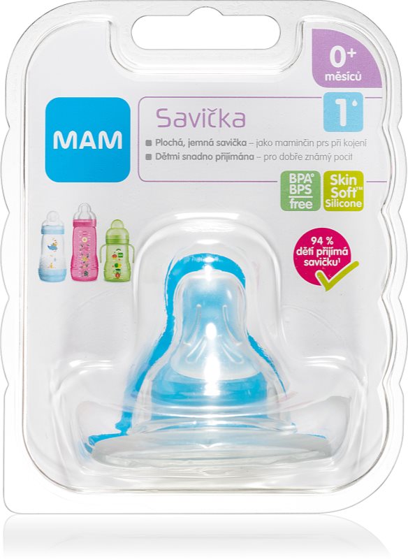 MAM Baby Bottles Teat V1 tetină pentru biberon Slow Flow 0m+ 1 buc