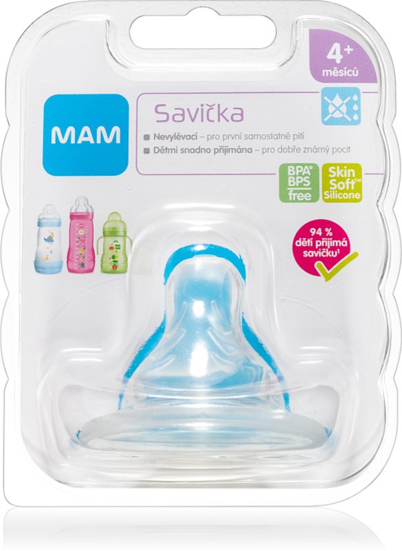 MAM Baby Bottles Teat Spill-free tetină pentru biberon 4m+ 1 buc