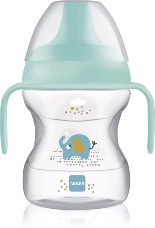 MAM Learn to Drink Cup cană pentru antrenament cu mânere Boy 190 ml