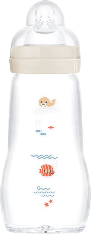 MAM Feel Good Glass Baby Bottle biberon anticolici, din sticlă