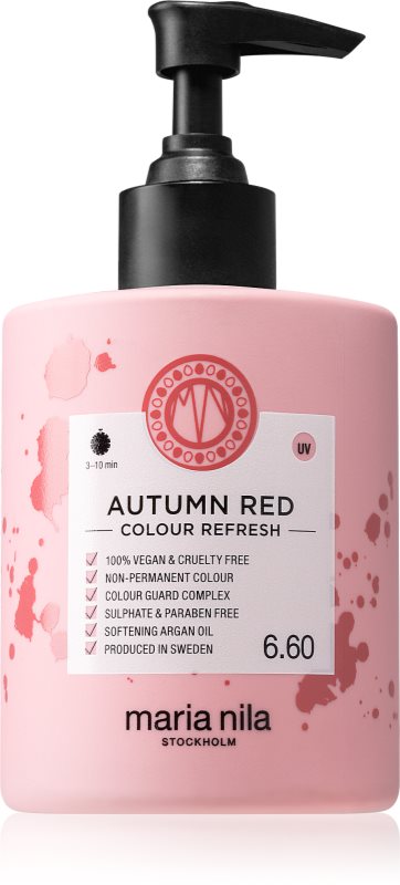 Maria Nila Colour Refresh Autumn Red mască fină de hrănire fără pigmenți permanenți de culoare
