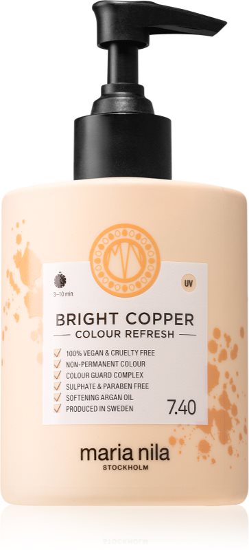 Maria Nila Colour Refresh Bright Copper mască fină de hrănire fără pigmenți permanenți de culoare
