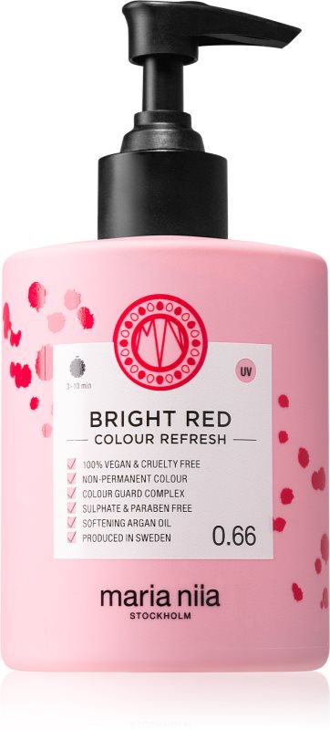 Maria Nila Colour Refresh Bright Red mască fină de hrănire fără pigmenți permanenți de culoare
