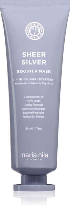 Maria Nila Sheer Silver Booster Mask mască hrănitoare profundă cu pigment violet 50 ml
