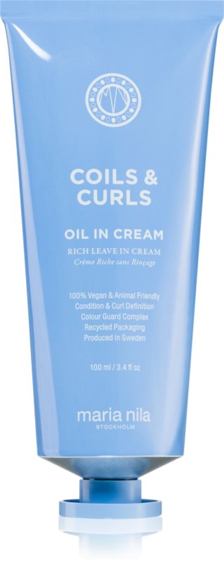 Maria Nila Coils & Curls Oil In Cream crema regeneratoare pentru par ondulat si cret 100 ml