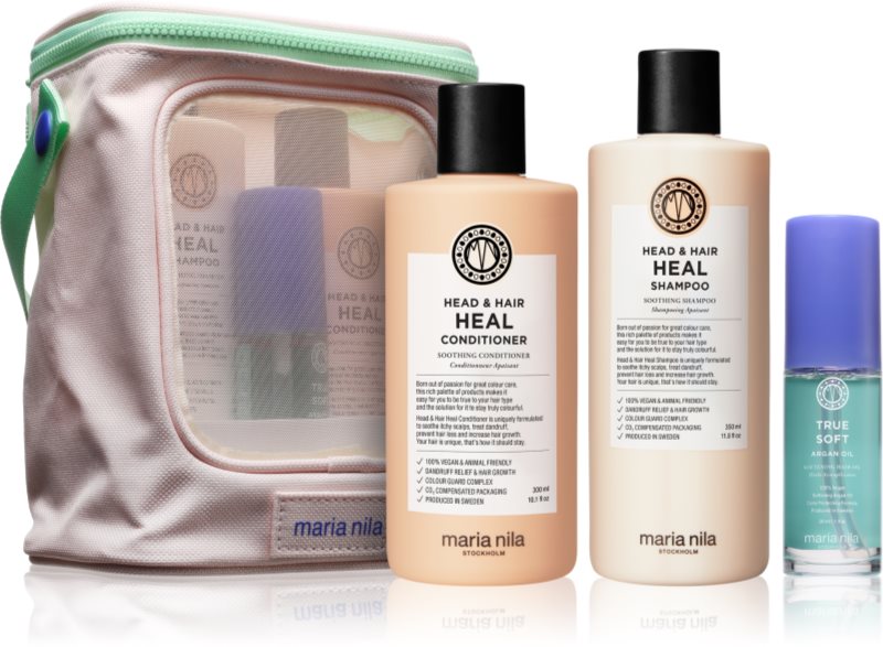Maria Nila Head & Hair Heal Beauty Bag set cadou impotriva matretii si caderii parului