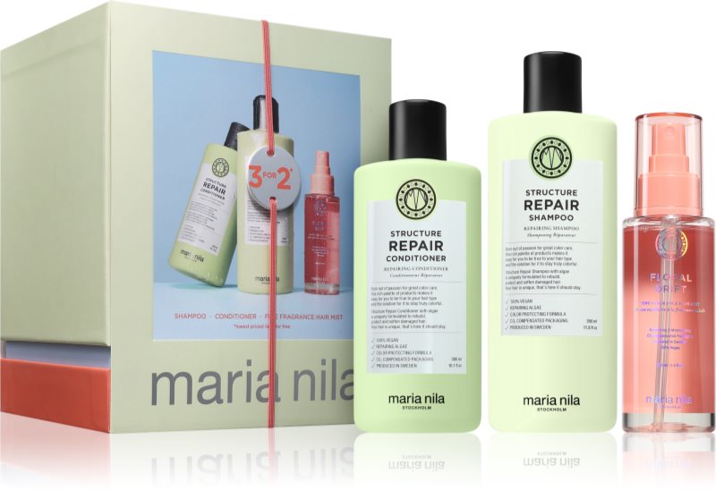Maria Nila Structure Repair Holiday Box set cadou pentru păr uscat și deteriorat