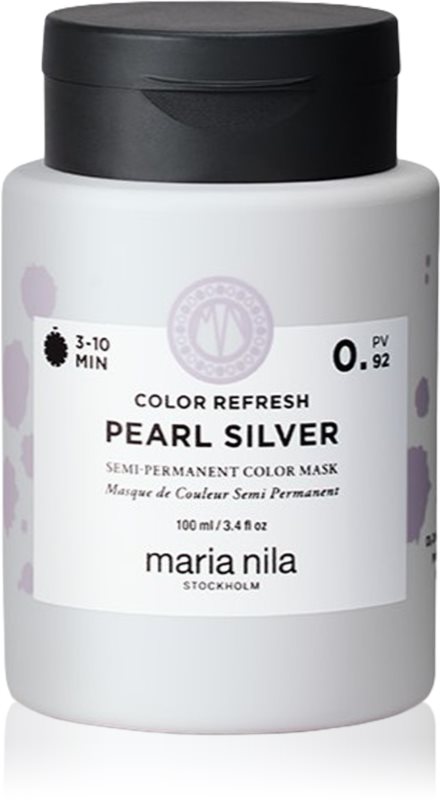 Maria Nila Colour Refresh Mask mască fină de hrănire fără pigmenți permanenți de culoare culoare Pearl Silver 0.92 100 ml